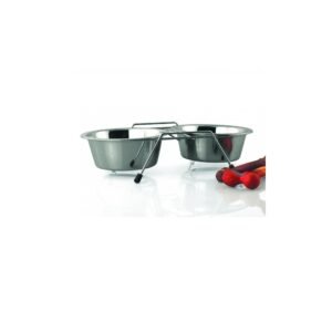 Suport inox cu 2 castroane x 0,25 litri