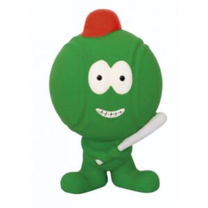 TOY1715 Jucarie minge baseball din latex; 12x8x7 cm; Verde