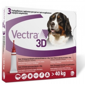 Vectra 3D +40 kg, antiparazitar extern pentru caini peste 40 kg, 1 pipeta