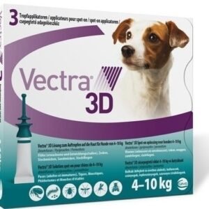 Vectra 3D 4-10 kg, antiparazitar extern pentru caini intre 4-10 kg, 1 pipeta