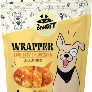 Recompense pentru caini Mr. Bandit WRAPPER sticks, pui, 500g