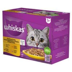 Whiskas Plic Adult Cu Carne Pui/Rata/Pasare/Curcan 12x85 G
