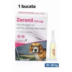 Zeronil, solutie antiparazitara pentru caini talie medie intre 10-20 kg