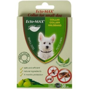 Zgarda antiparazitara naturala caini talie mica Ecto-Max, 38 cm