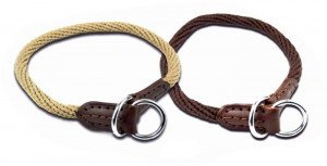 Zgarda din cordelina si piele, eleganta, rezistenta, 12 mm x 50 cm