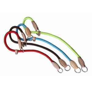 Zgarda strangulanta din polipropilena, neagra, pentru caini care se trag in lesa, 12 mm x 60 cm