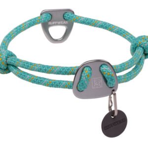 Zgarda caini, aurora teal, reflectorizanta, reglabila, 51-66 cm