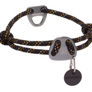 Zgarda caini, neagra, reglabila, reflectorizanta, 51-66 cm x 7 mm
