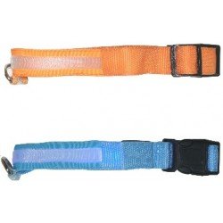 Zgarda caini cu leduri luminoase, rosie, rezistenta la rupere, 33-47 cm