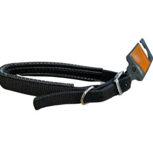 Zgarda nylon captusita, neagra, confortabila, 46-58 cm x 2.5 cm
