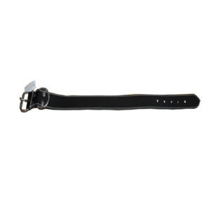 Zgarda din piele, neagra, confortabila, 1.6 cm x 40 cm