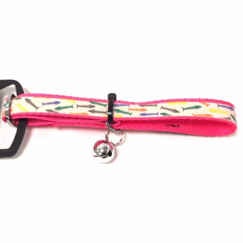 Zgarda Roz Reflectorizanta Pentru Pisici Enjoy 1.2 X 35 Cm
