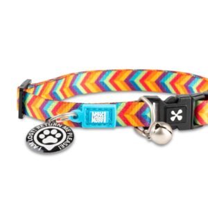 Zgarda inteligentă pentru pisici cu încuietoare de siguranță și sistem QR pentru localizare Max & Molly Smart ID, Summertime